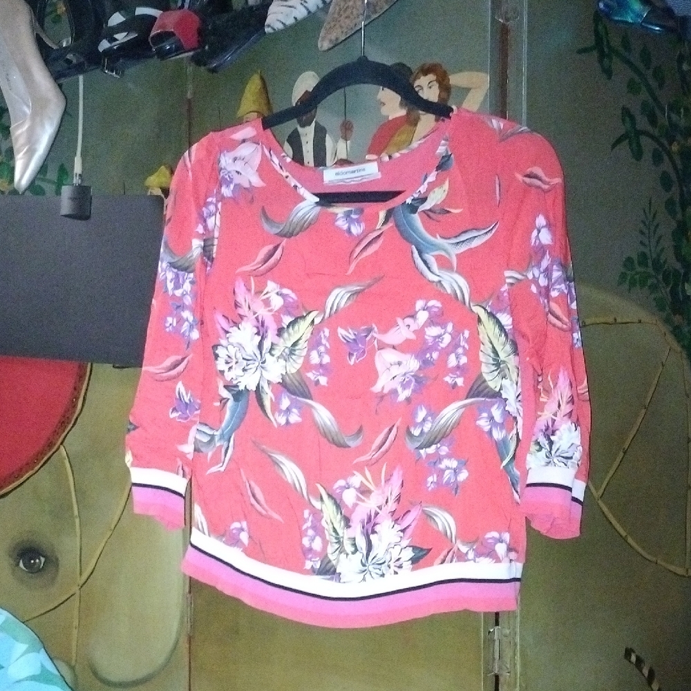 Aldo Martins Floral Blouse - Red and Pink